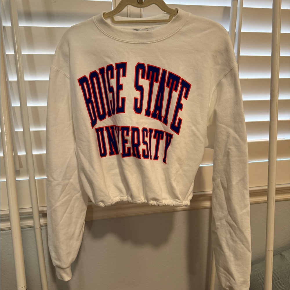 Champion White Boise State University Sweatshirt